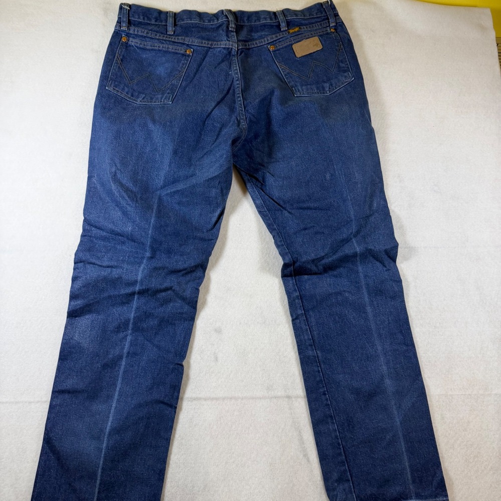 Wrangler Cowboy Cut Original Fit Jeans 40x32 Indigo Blue Denim 13MWZPW Mens - Picture 2 of 6